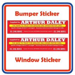 Arthur Daley Motorama Replica Sticker Bundle 1