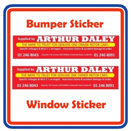 Arthur Daley Motorama Replica Sticker Bundle 1