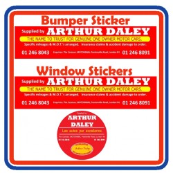 Arthur Daley Motorama Replica Sticker Bundle 2