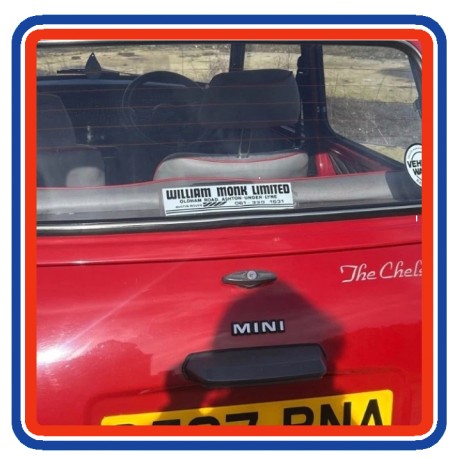 William Monk Austin-Rover Ashton Under Lyme Repro Dealer Sticker