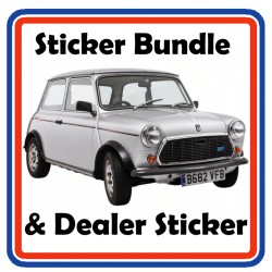 Austin Rover Mini 25 Full Engine Bay Sticker Bundle + Dealer Sticker