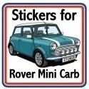 Rover Mini & Mini Cooper with Carb - Sticker Bundles 